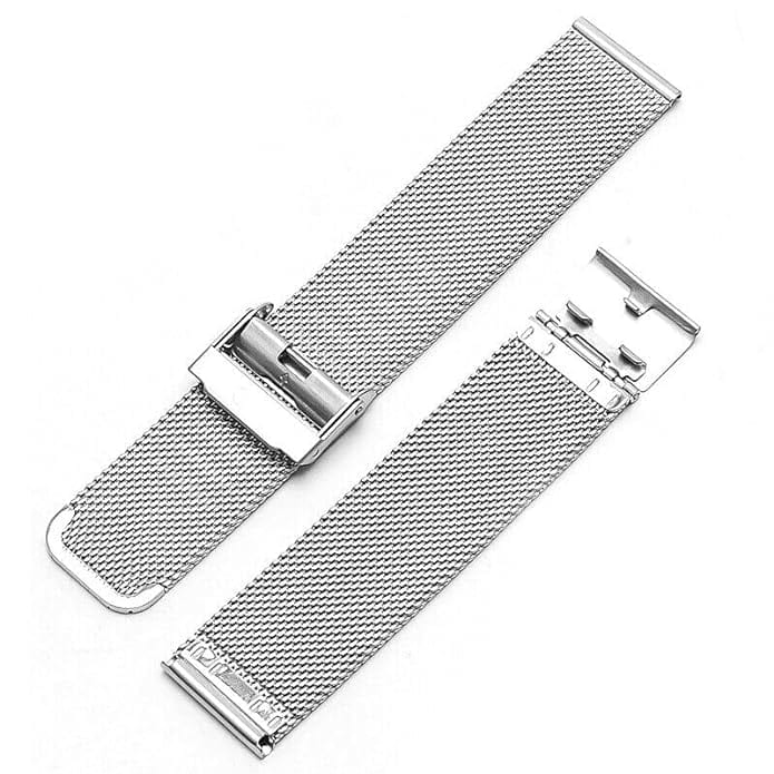 Quick Release 22 mm Silver Mesh Strap for Analog & Smart Watches - Image 6