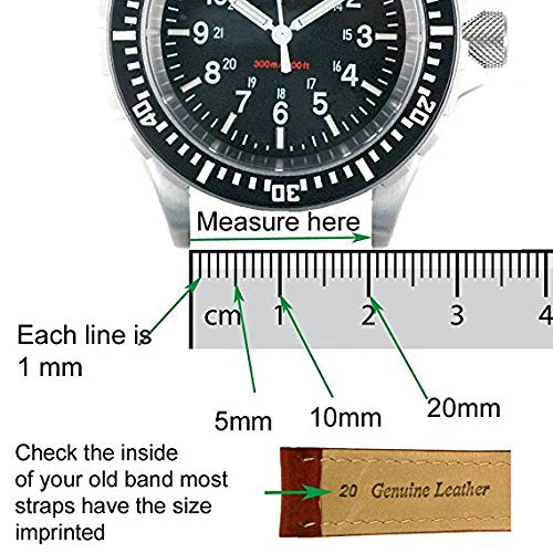 Quick Release 20 mm Brown Genuine Leather Strap for Analog & Smart Watches - Image 5