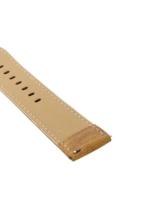 Quick Release 22 mm Tan Vegan Leather Strap for Analog & Smart Watches - Image 3