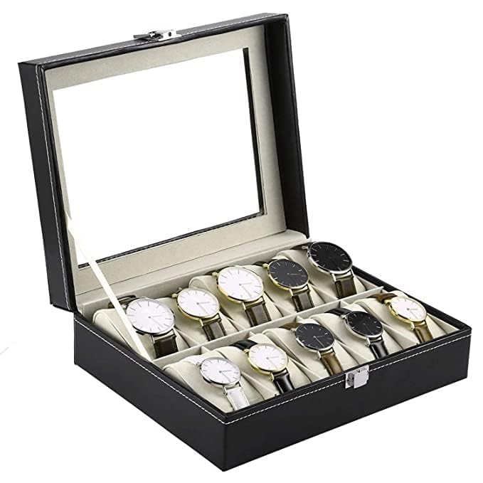 Wrist Watch Organizer Case In 10 Slots for Men and Women - Image 6