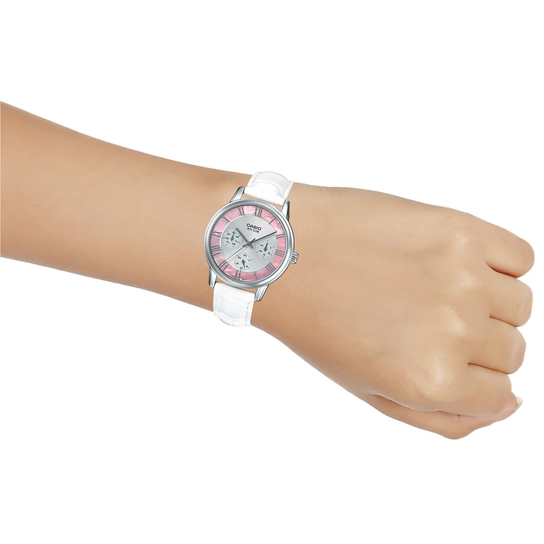 Enticer Lady's Analog Silver Dial Women's Watch - A1248 (LTP-E315L-7A1VDF) - Image 3