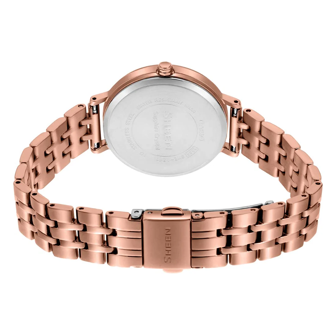 Women Stainless Steel Analog Blue Dial Watch-She-4541Pg-2Audf, Band Color-Rose Gold - Image 4