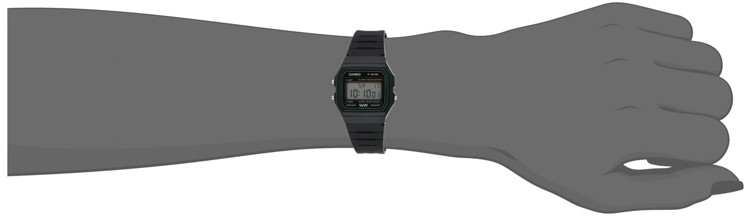Digital Black Dial Unisex F-91W-3DG (D246) - Image 4
