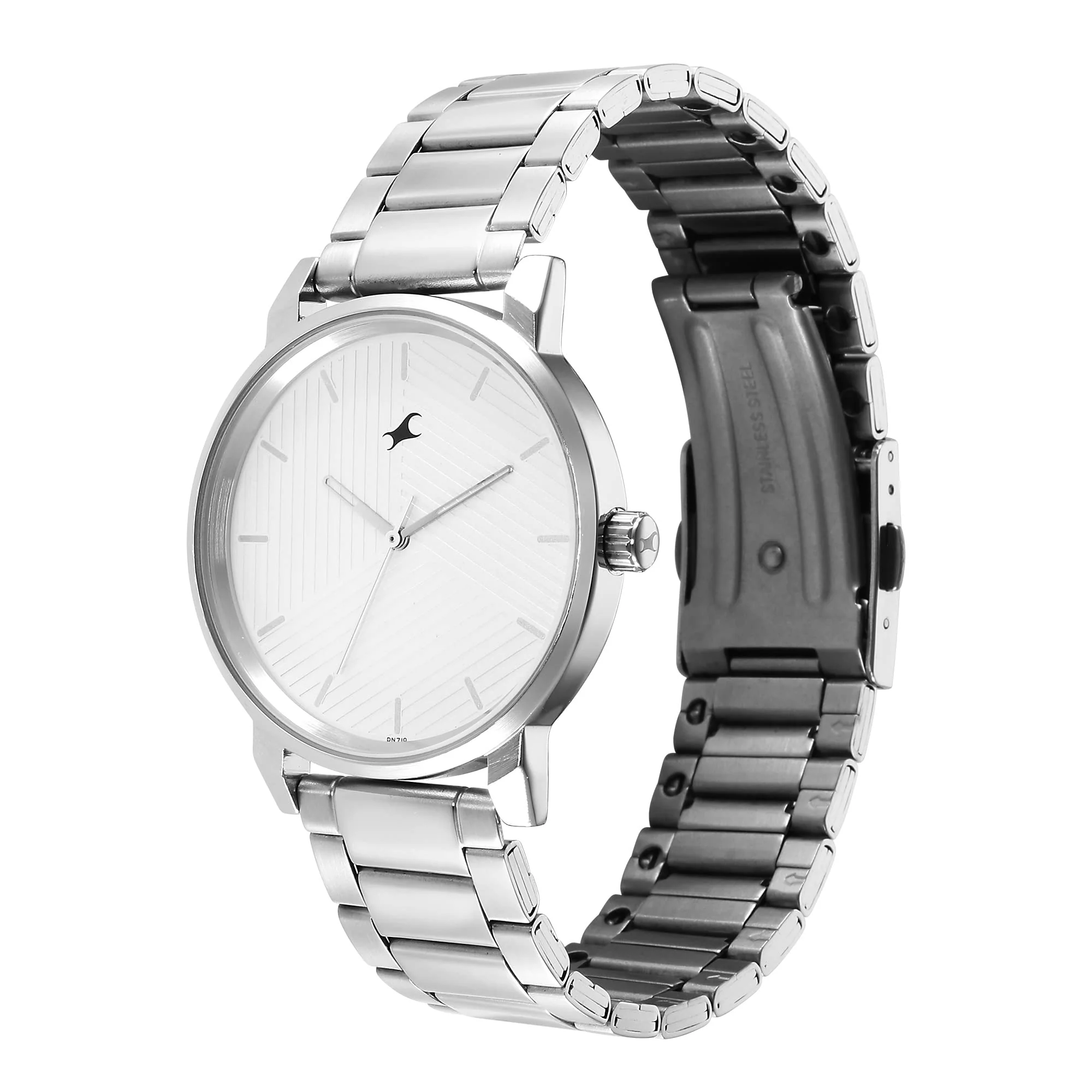 Silver White Dial Analog Watch for Men -3278SM04 by Fastrack - Image 3