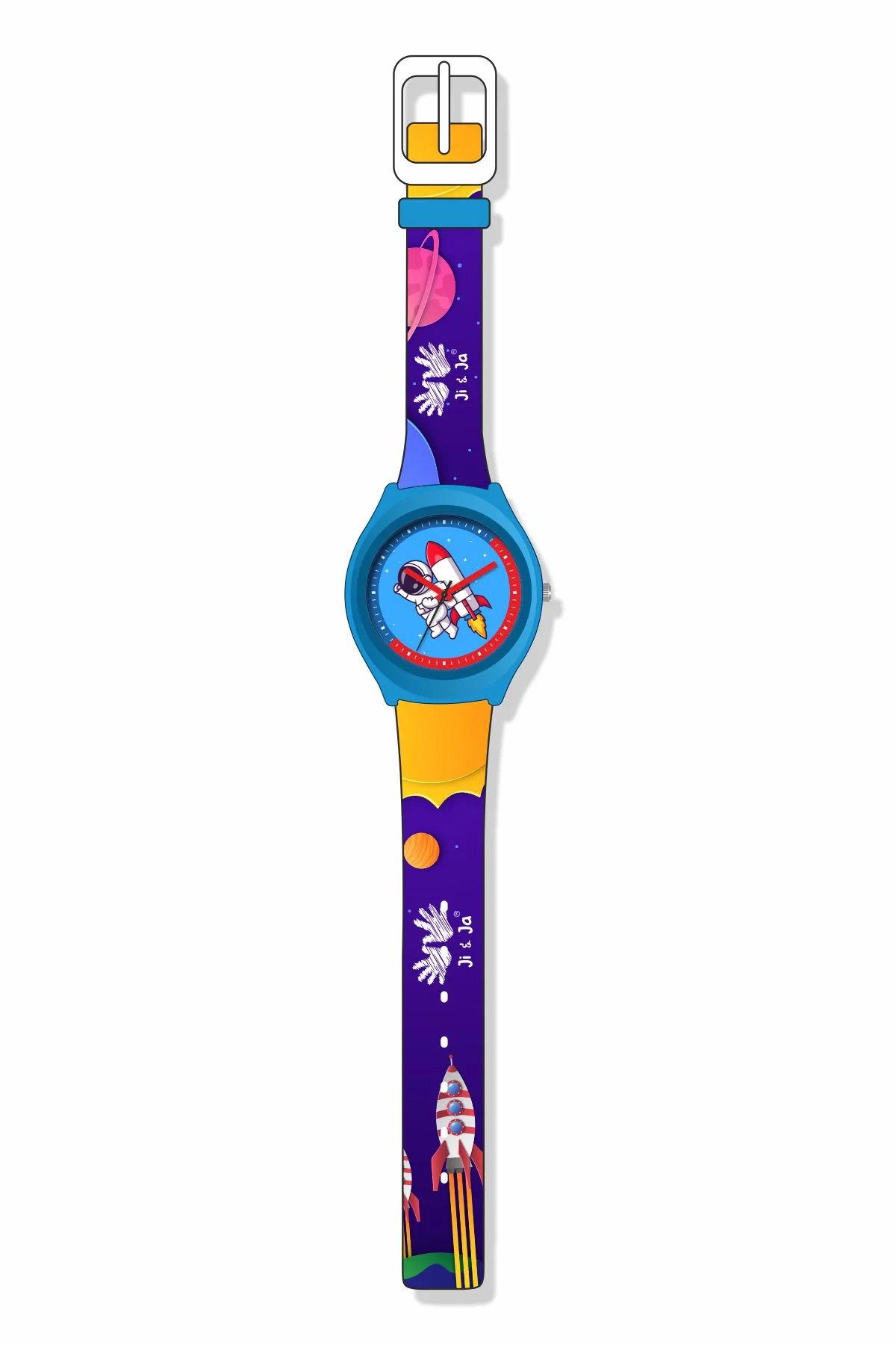 Kids Analog Watch Space Theme with Sky Blue Dial & SpaceCraft - Image 6