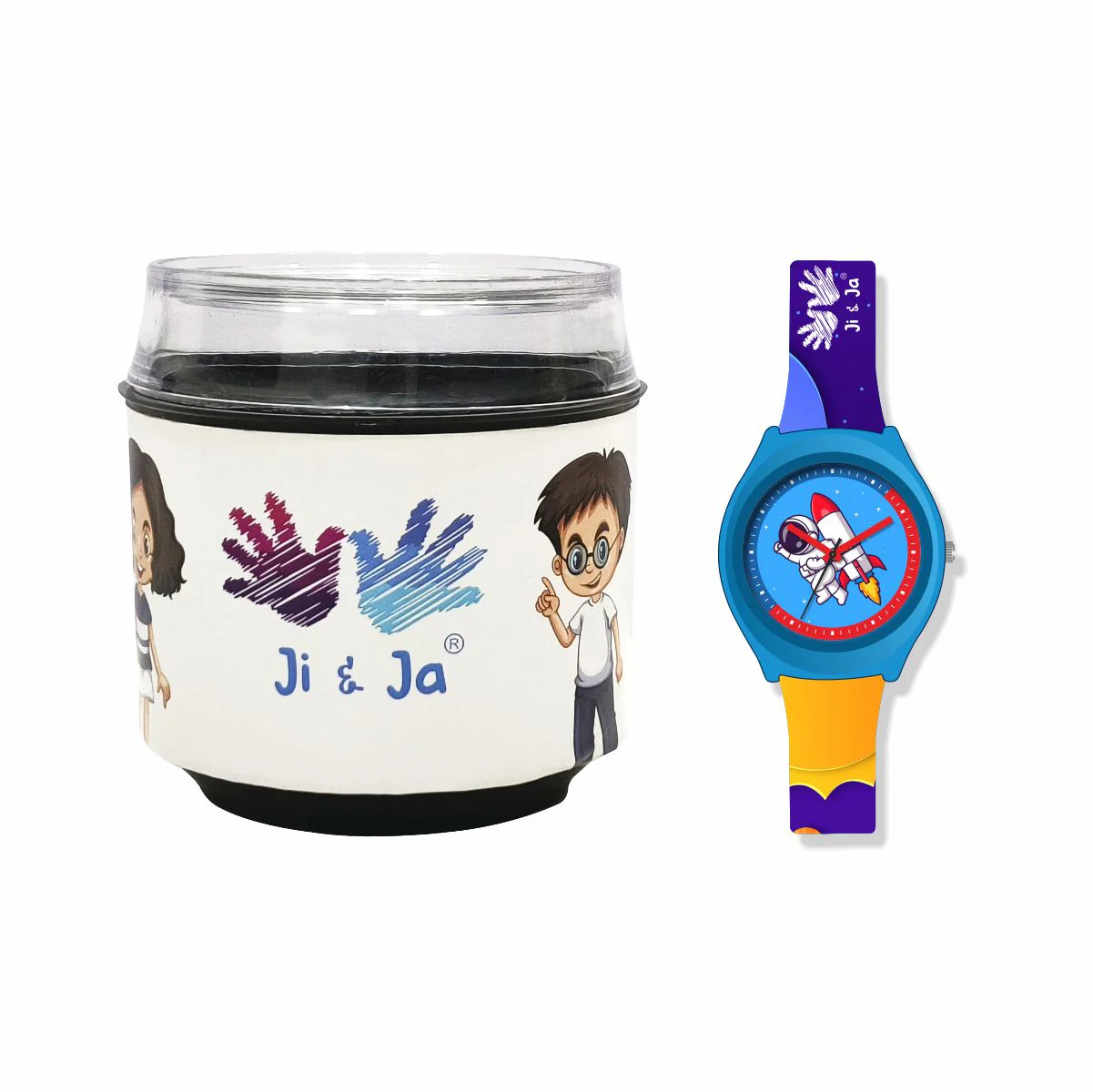 Kids Analog Watch Space Theme with Sky Blue Dial & SpaceCraft - Image 7