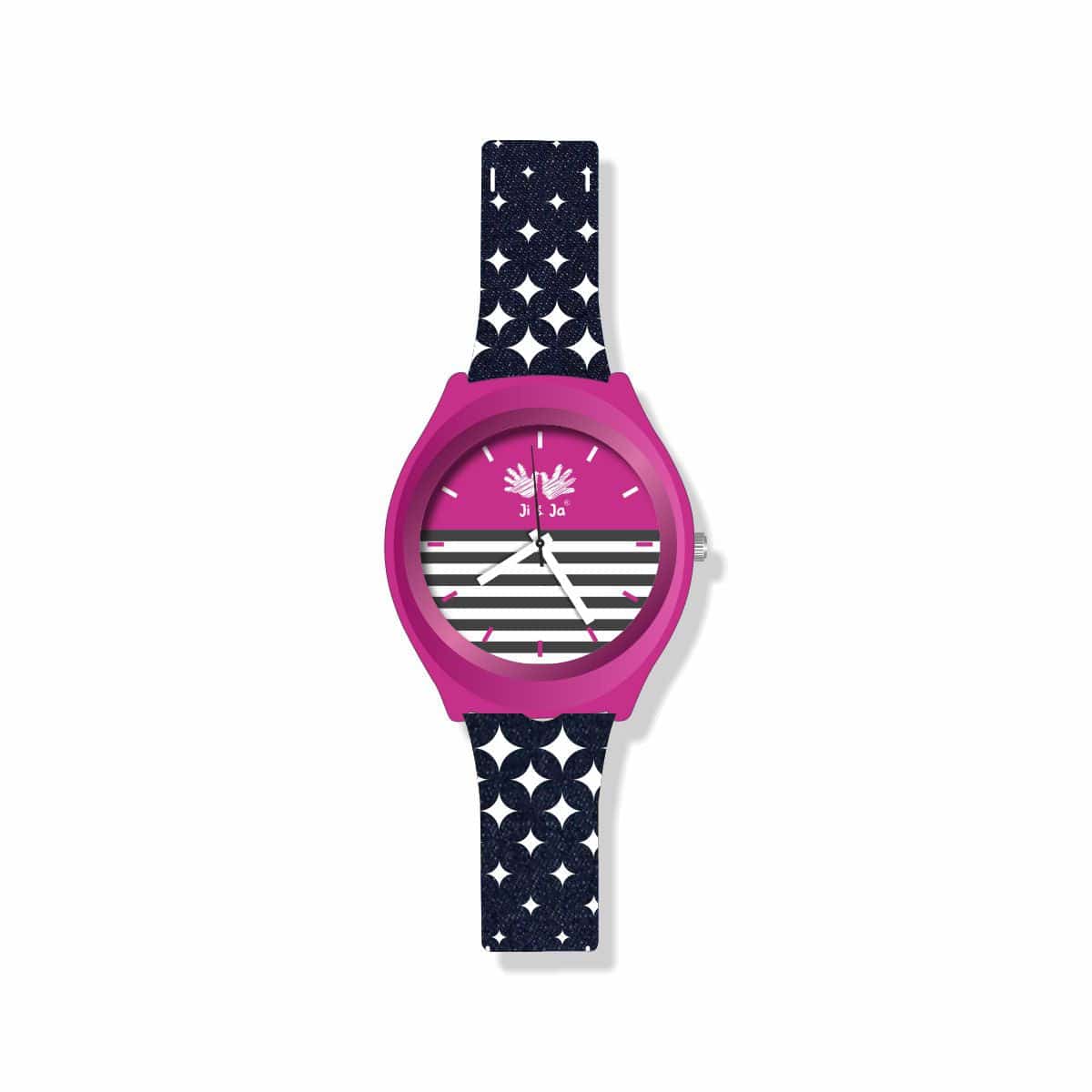 Kids Analog Watch Denim Blue Strap with Purple Dial, Water Proof for Daily Wear - Image 3