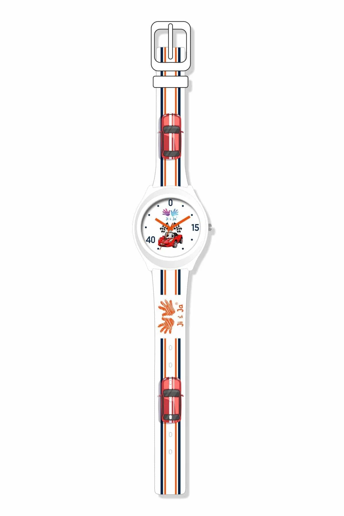 Kids Analog Watch Car Racing White Strap with White Dial And Smart Red Car - Image 7
