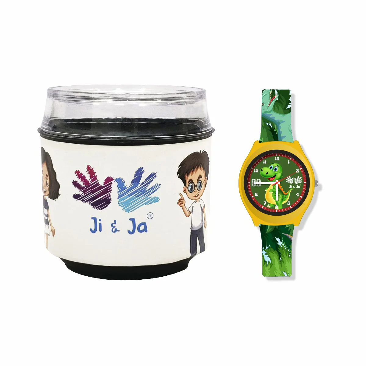 Kids Analog Watch Dino Jungle Print Strap with Green Dial & Dino Print - Image 6