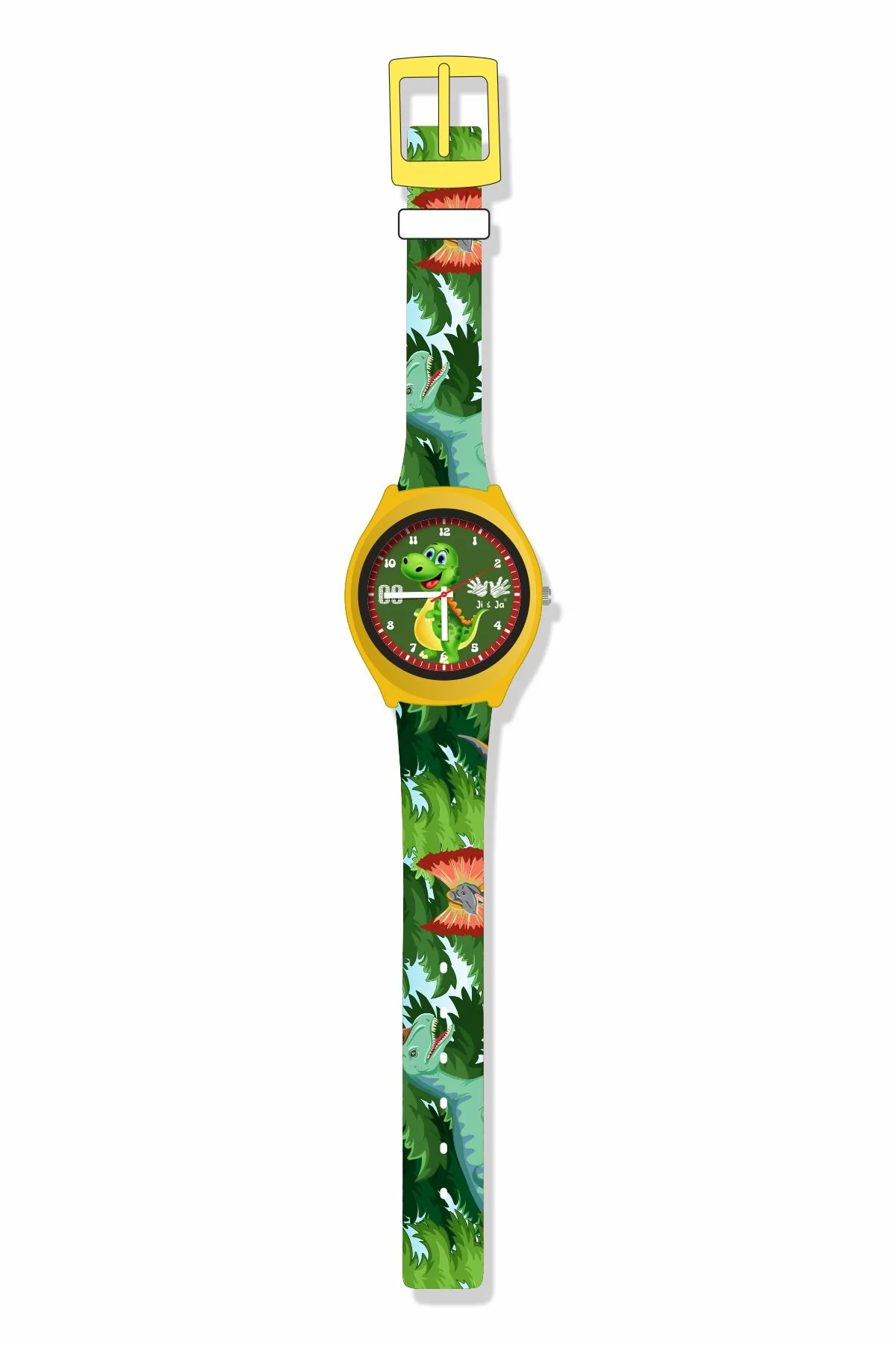 Kids Analog Watch Dino Jungle Print Strap with Green Dial & Dino Print - Image 7