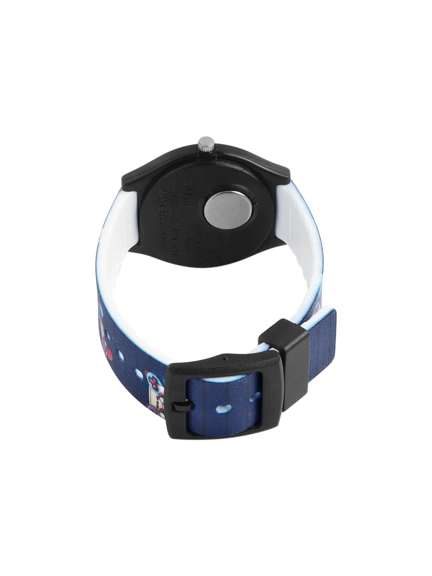 Kids’ Black Dial Analog Watch with Gaming Print Silicone Strap and Black Case - JJ202 - Image 5