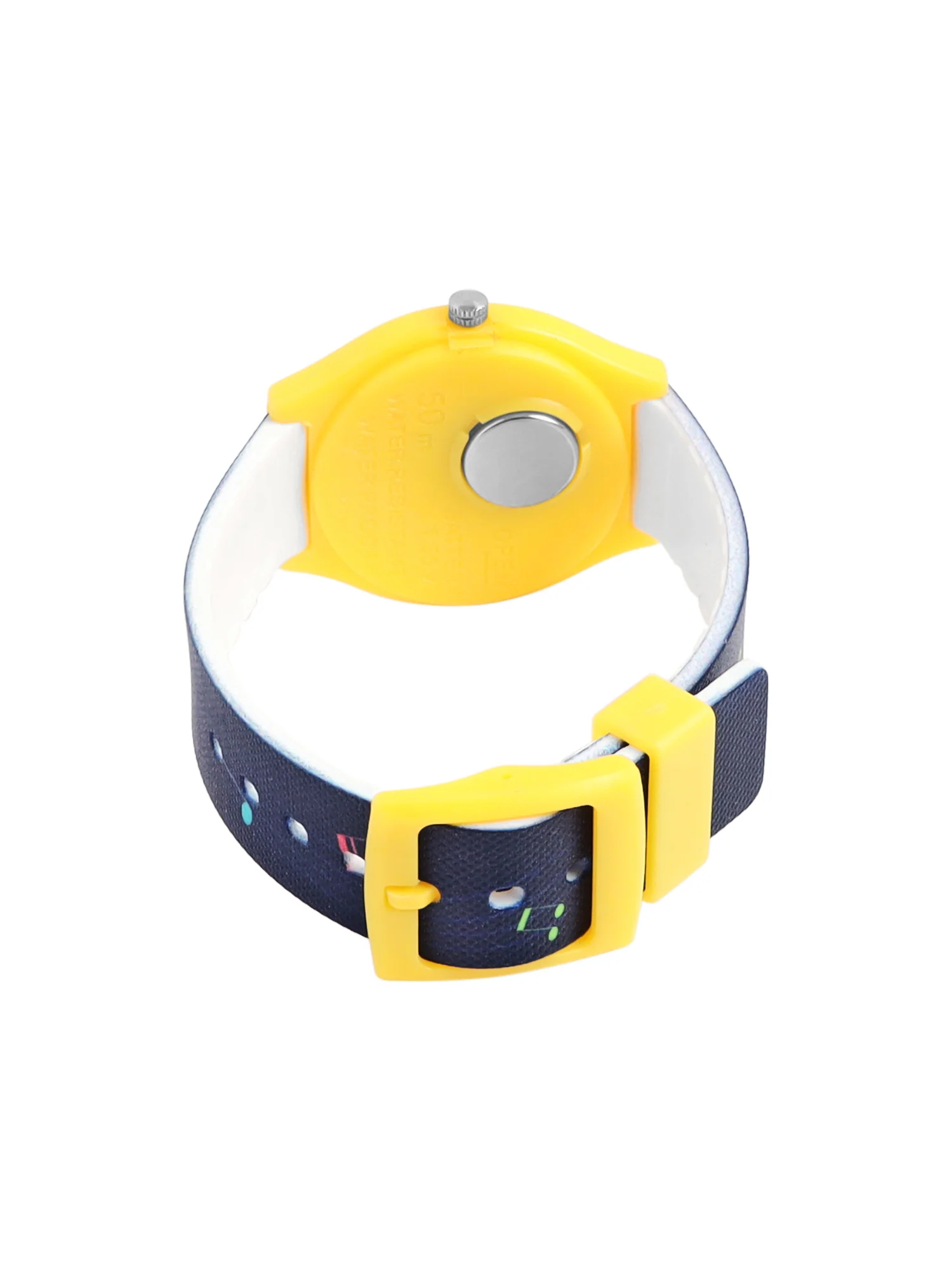 Kids’ Black Dial Analog Watch with Musical Notes Silicone Strap - JJ208 - Image 5