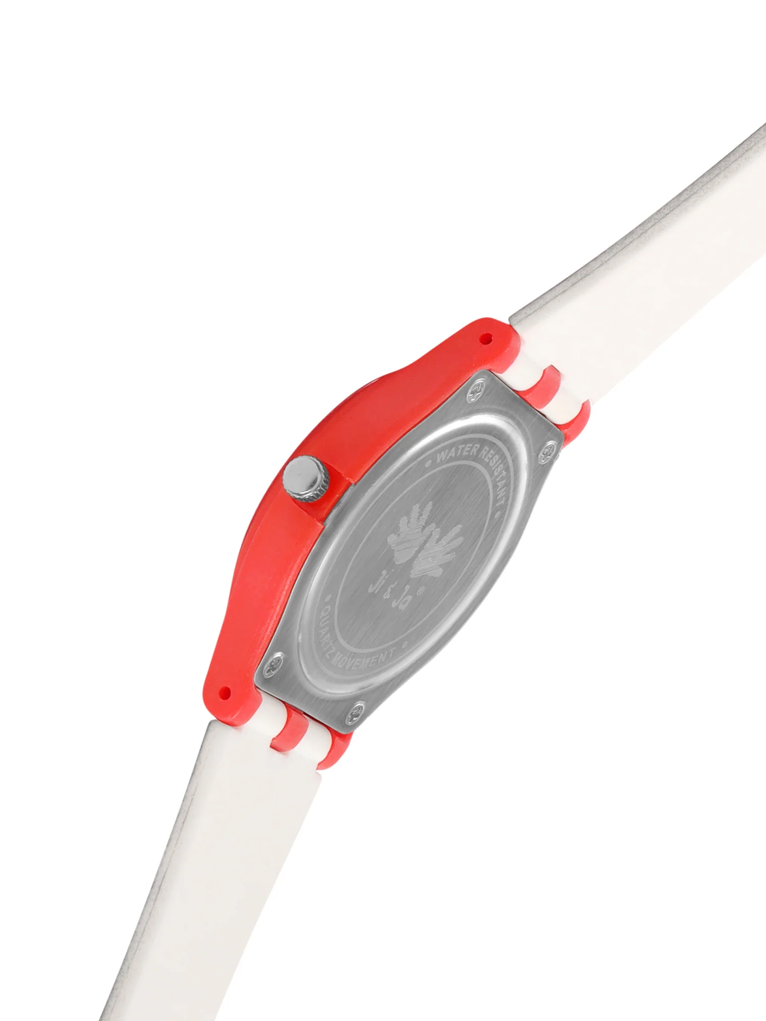 Kids’ Black Dial Analog Watch with Red Case and Yellow Printed Silicone Strap - JJ211 - Image 4