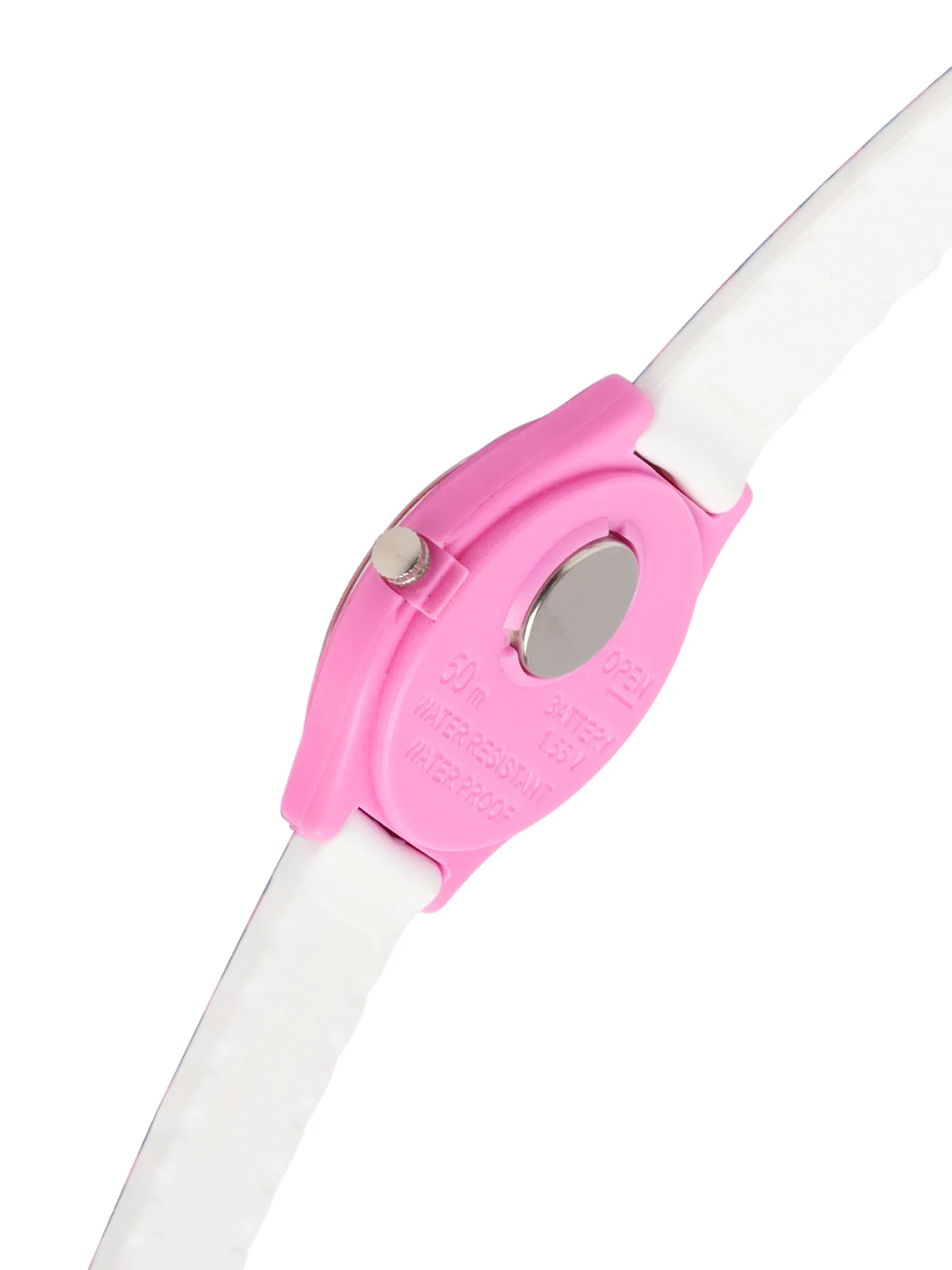 Kids’ Blue Dial Analog Watch with Pink Case & Tiger Print Silicone Strap - JJ238 - Image 4