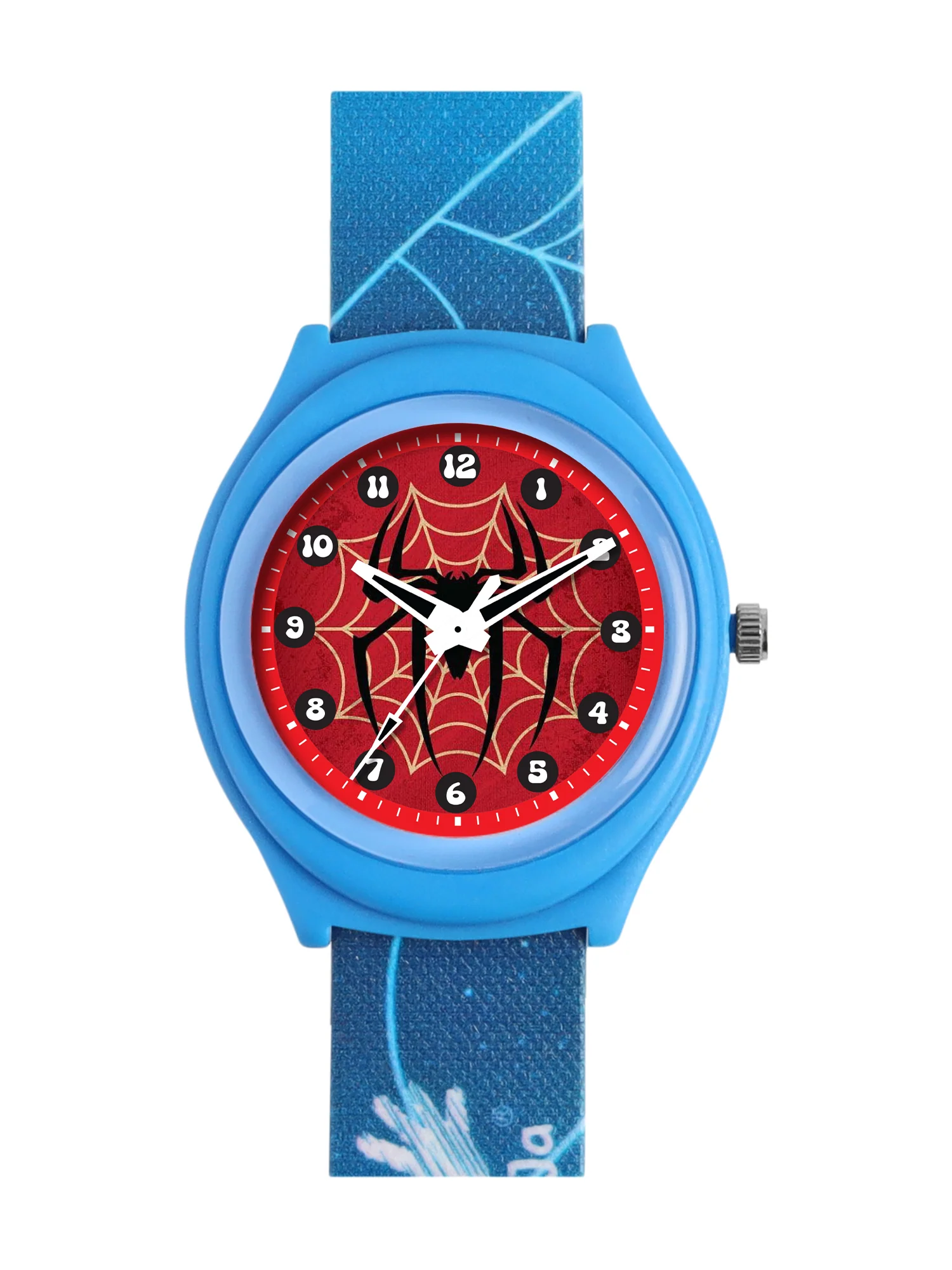 Kids’ Blue Spider Web Theme Analog Watch with Silicone Strap - JJ217 - Image 2