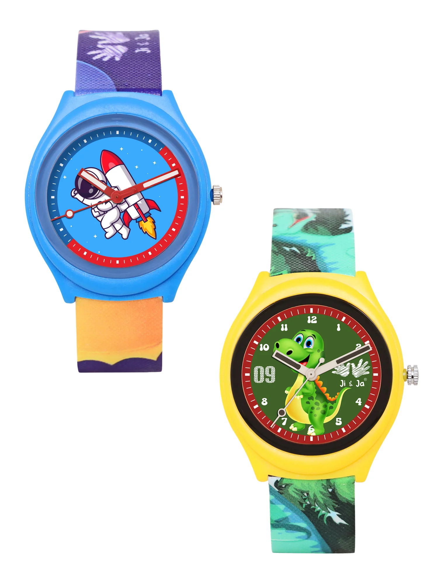 Kids’ Combo Pack Analog Watches – Astronaut Rocket Theme & Dinosaur Design - JJ115120 - Image 2
