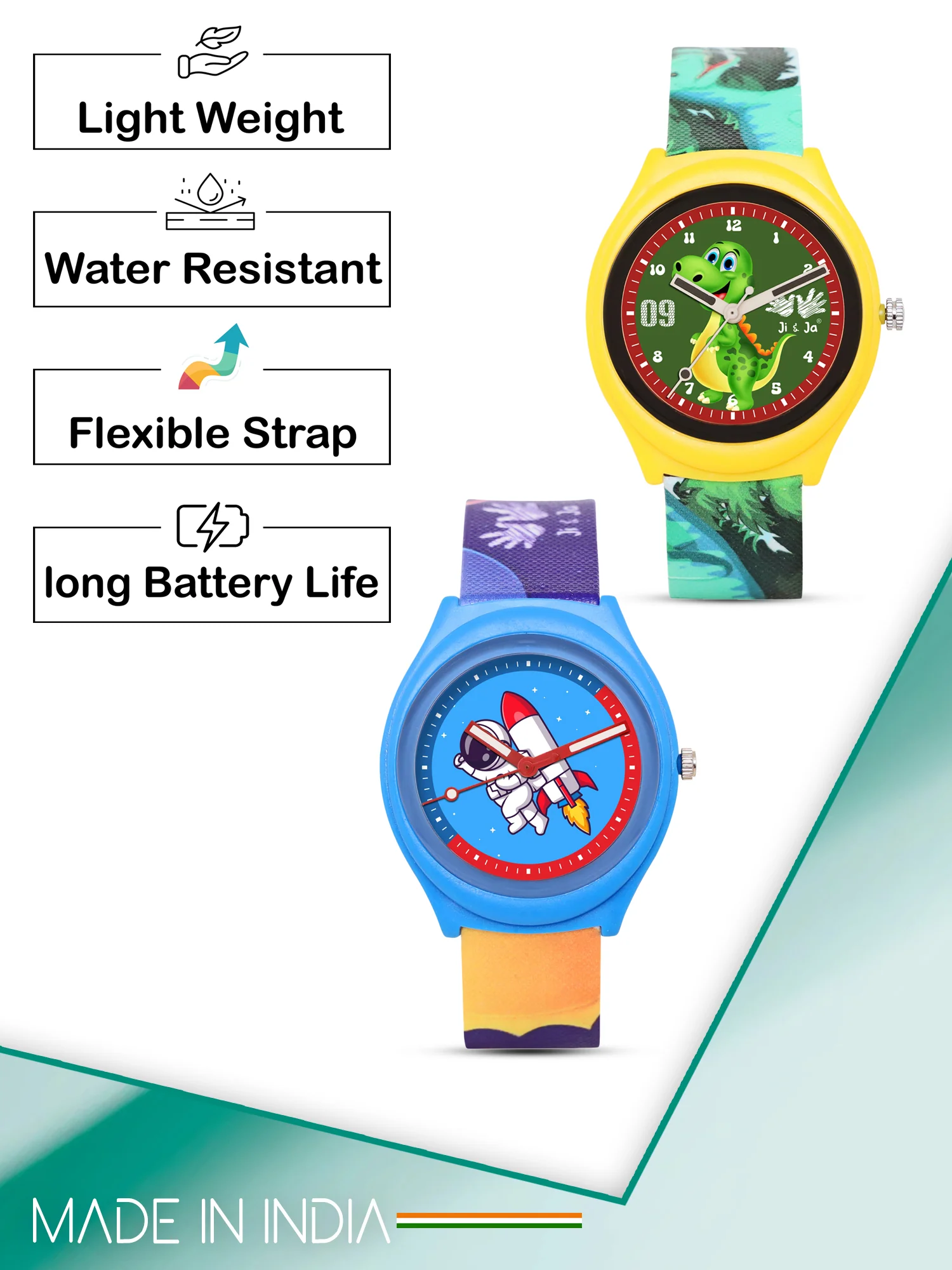 Kids’ Combo Pack Analog Watches – Astronaut Rocket Theme & Dinosaur Design - JJ115120 - Image 7
