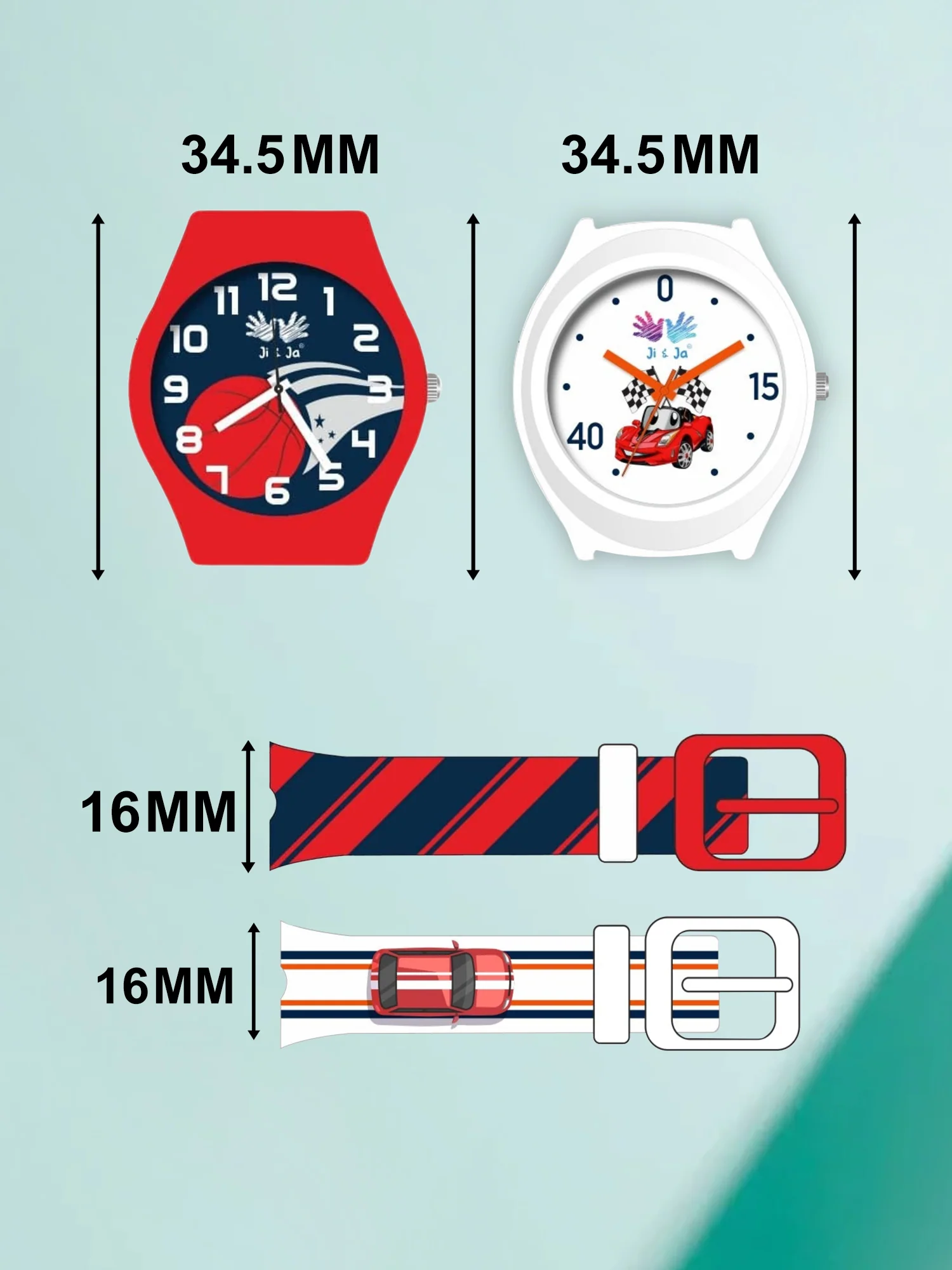Kids’ Combo Pack Analog Watches – Basketball Theme & Racing Car Design - JJ113119 - Image 7