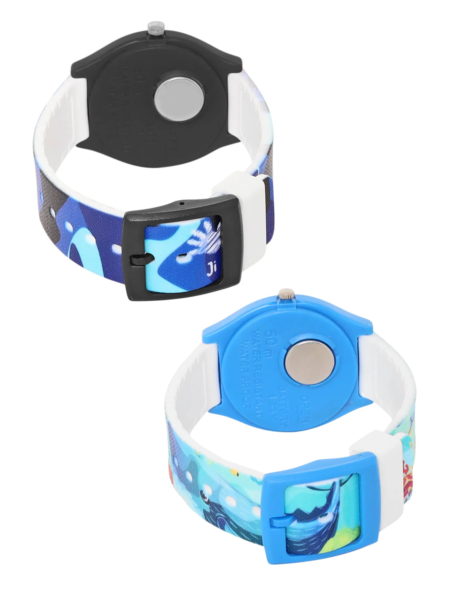 Kids’ Combo Pack Analog Watches – Camouflage Style & Shark Cartoon Design - JJ114116 - Image 4