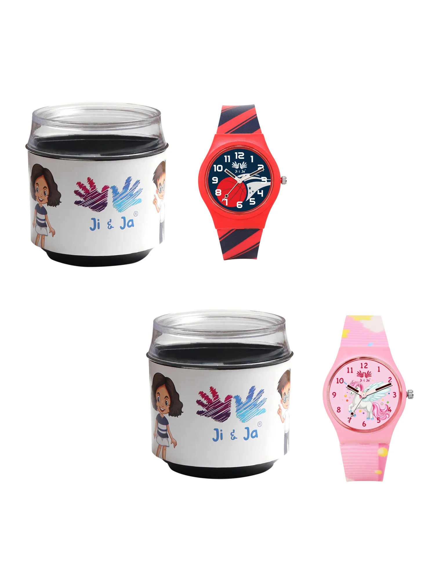 Kids’ Combo Pack Analog Watches – Red Basketball Theme & Pink Unicorn Fantasy - JJ119117 - Image 6