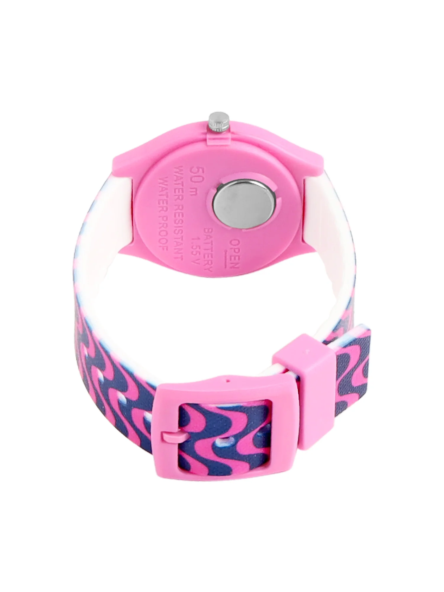 Kids’ Pink Analog Watch with Toucan Dial & Wavy Strap Design - JJ241 - Image 5