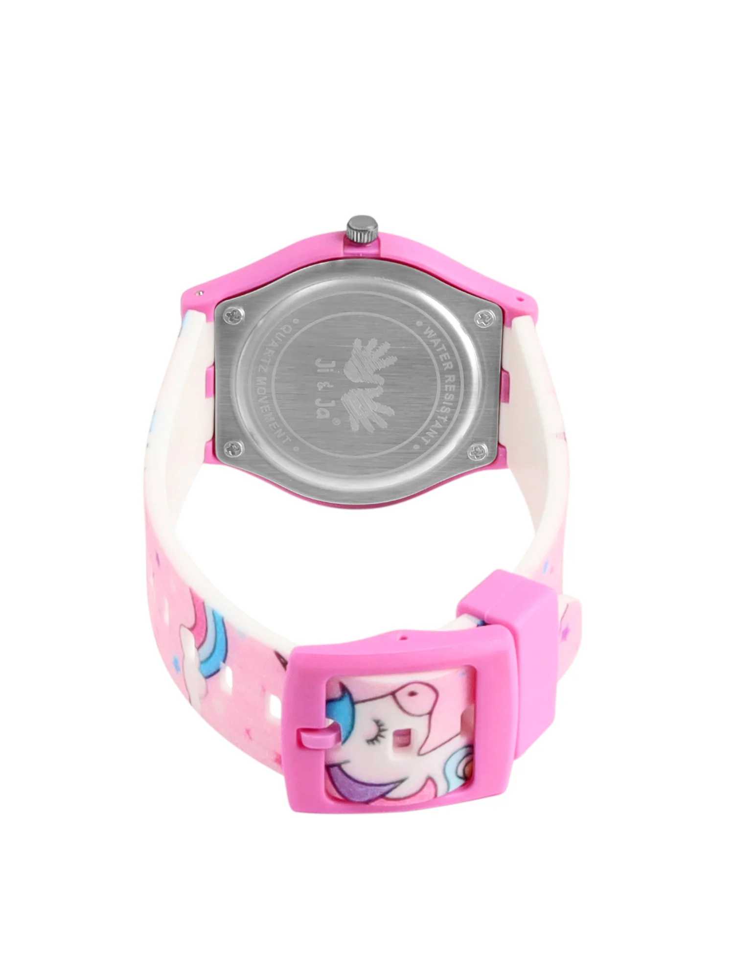 Kids’ White Dial Analog Watch with Unicorn Print Silicone Strap - JJ206 - Image 5