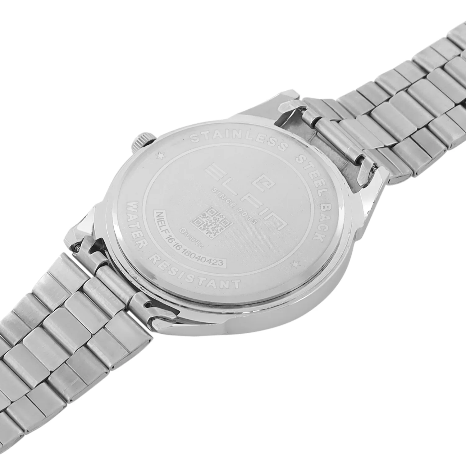 Men’s Analog Watch – Silver Roman Dial with Stainless Steel Strap - ELFM001E - Image 5
