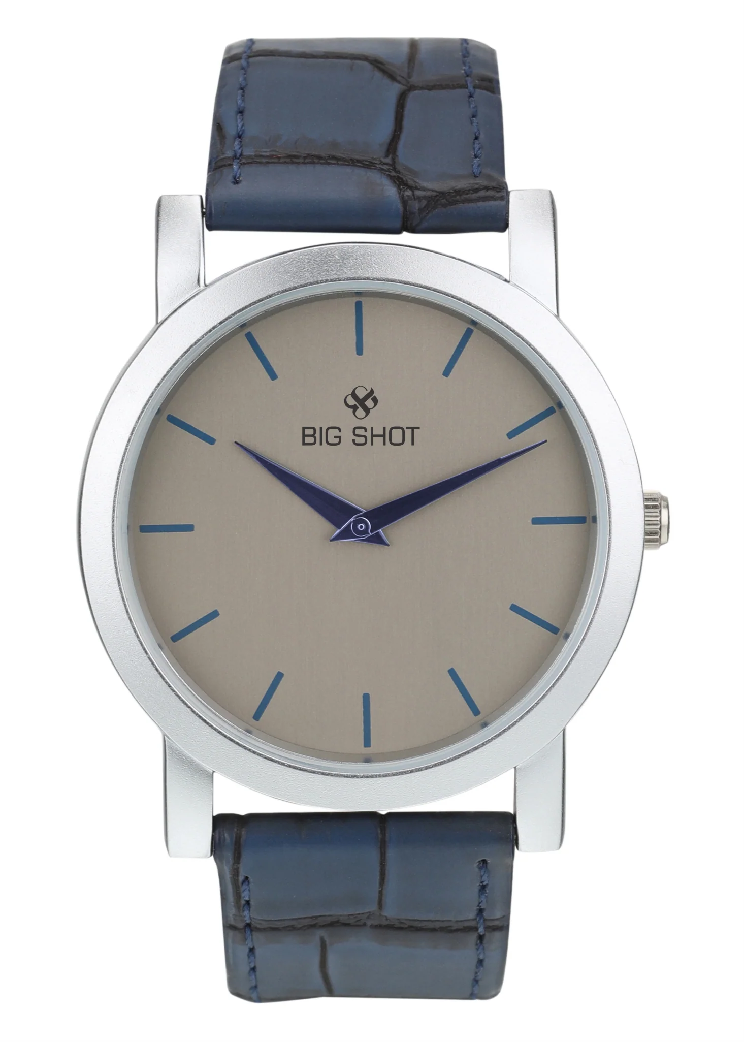 Men’s Beige Dial with Blue Leather Strap Analog Watch - BSM015A - Image 2