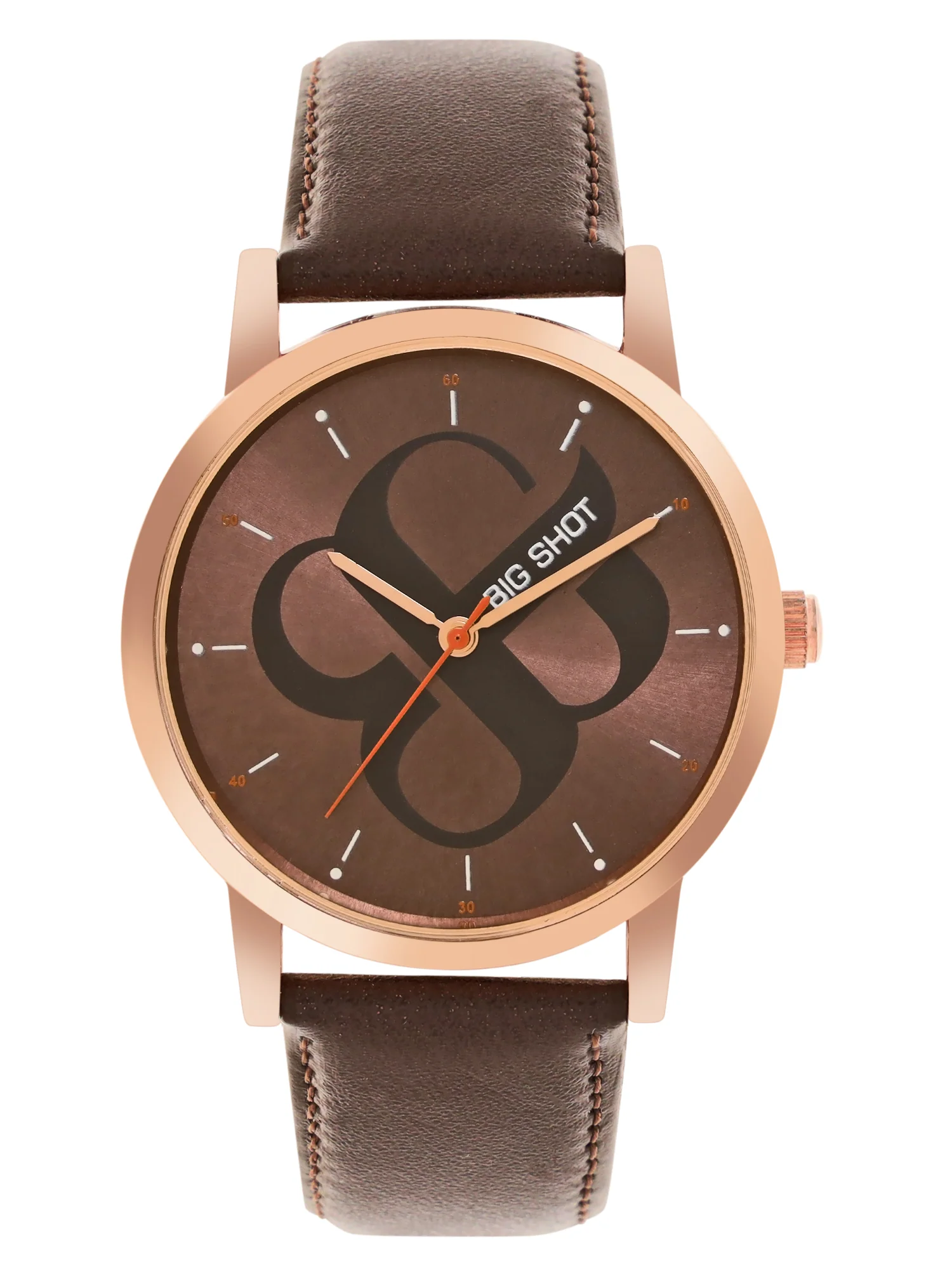 Men’s Brown Dial with Brown Leather Strap Analog Watch - BSM003E