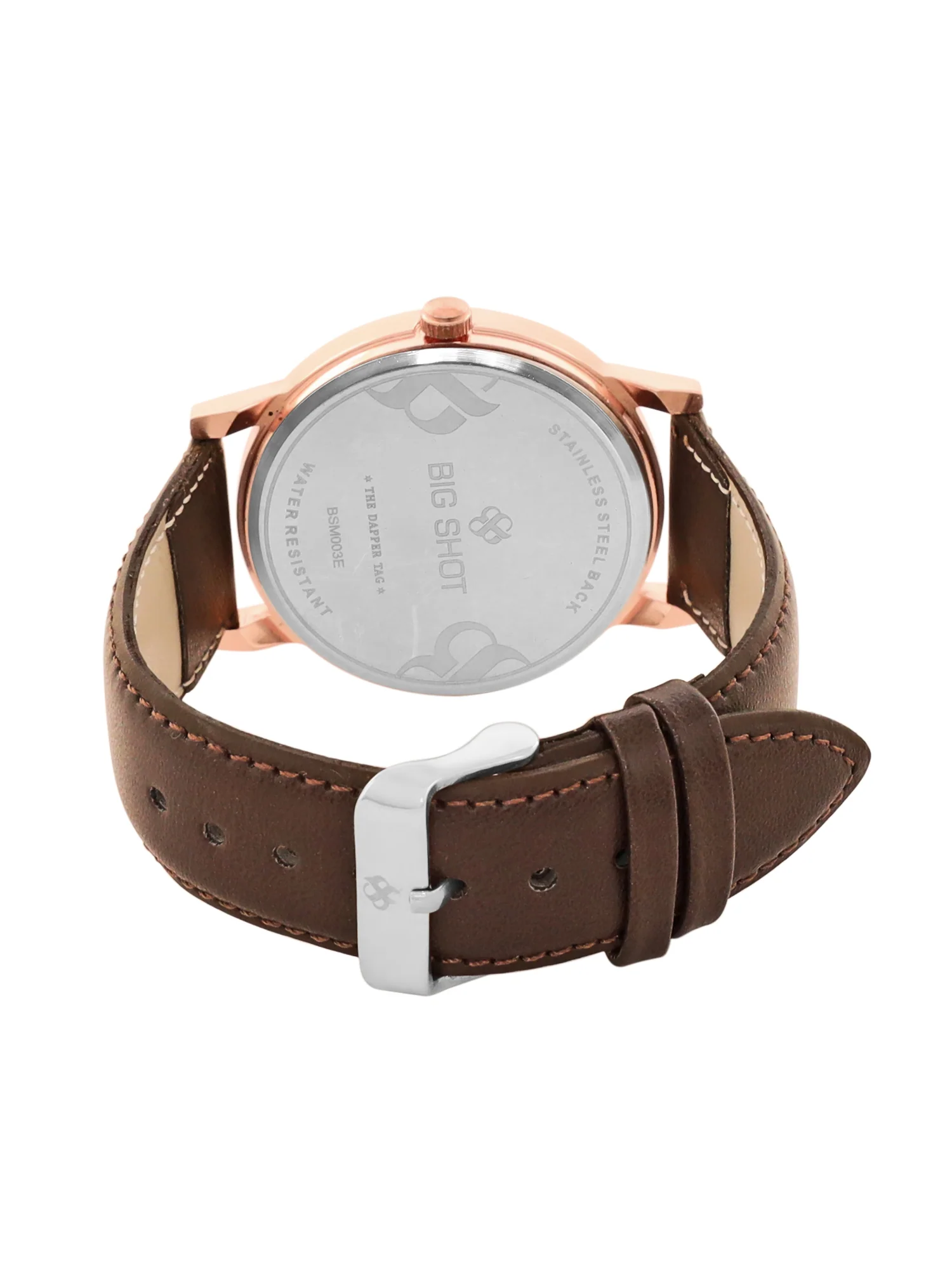 Men’s Brown Dial with Brown Leather Strap Analog Watch - BSM003E - Image 3