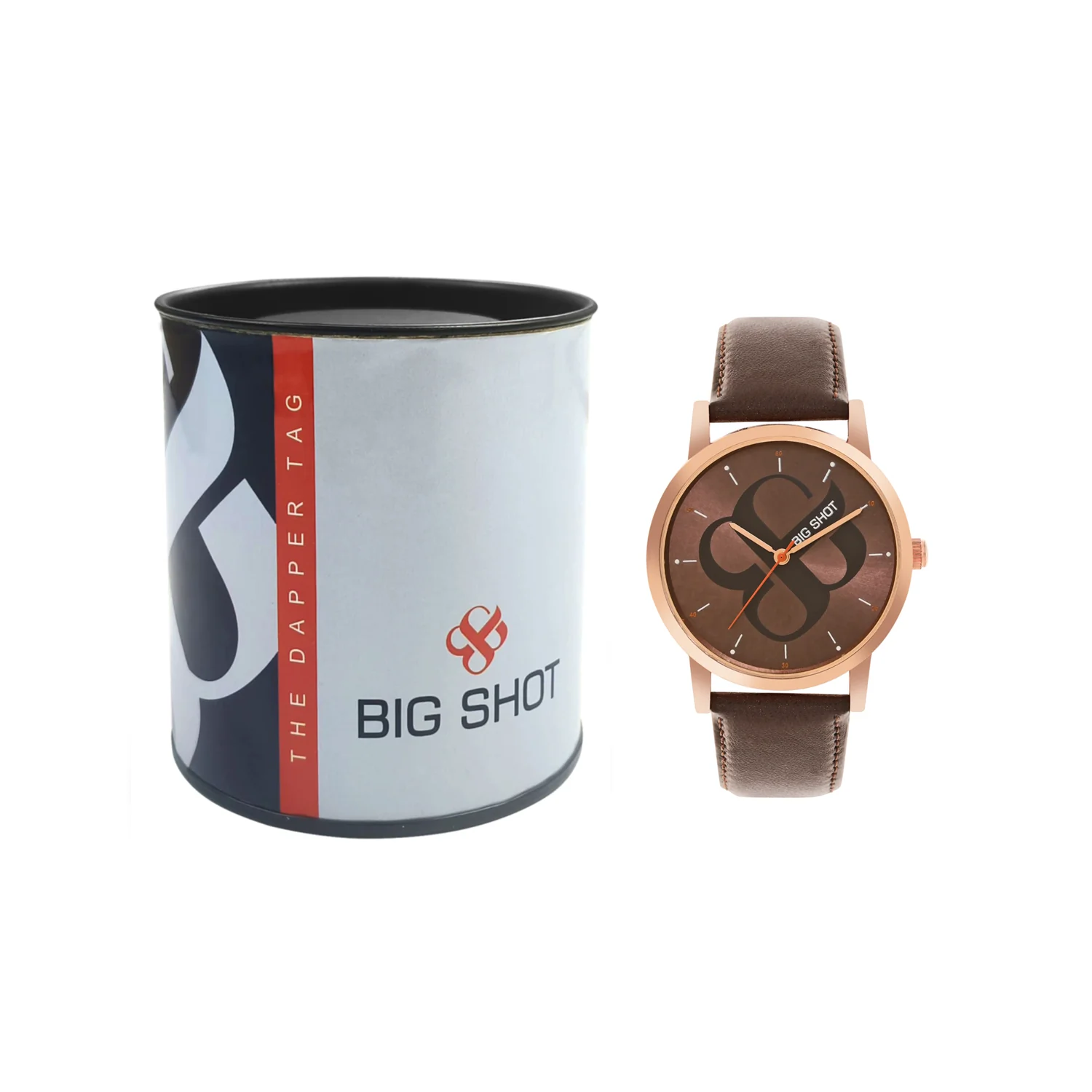 Men’s Brown Dial with Brown Leather Strap Analog Watch - BSM003E - Image 5