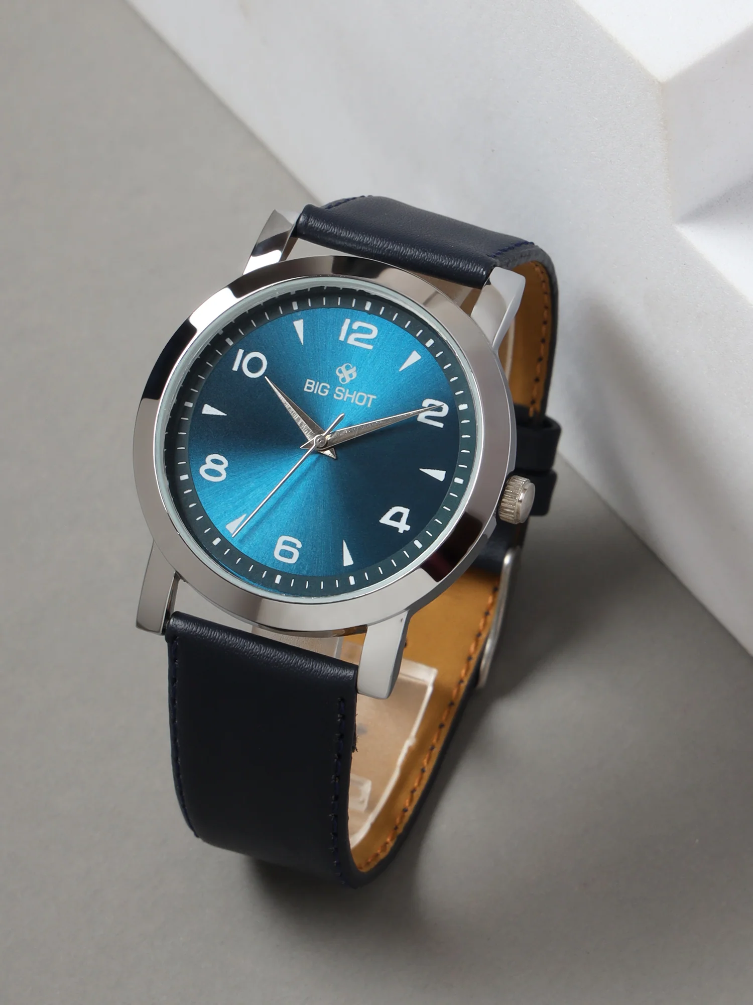 Men’s Classic Blue Dial with Blue Leather Strap Analog Watch - BSM005A