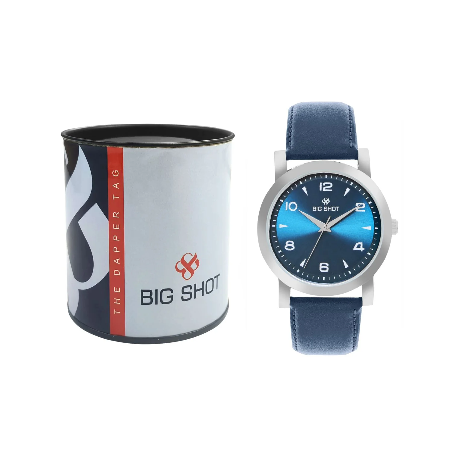 Men’s Classic Blue Dial with Blue Leather Strap Analog Watch - BSM005A - Image 6