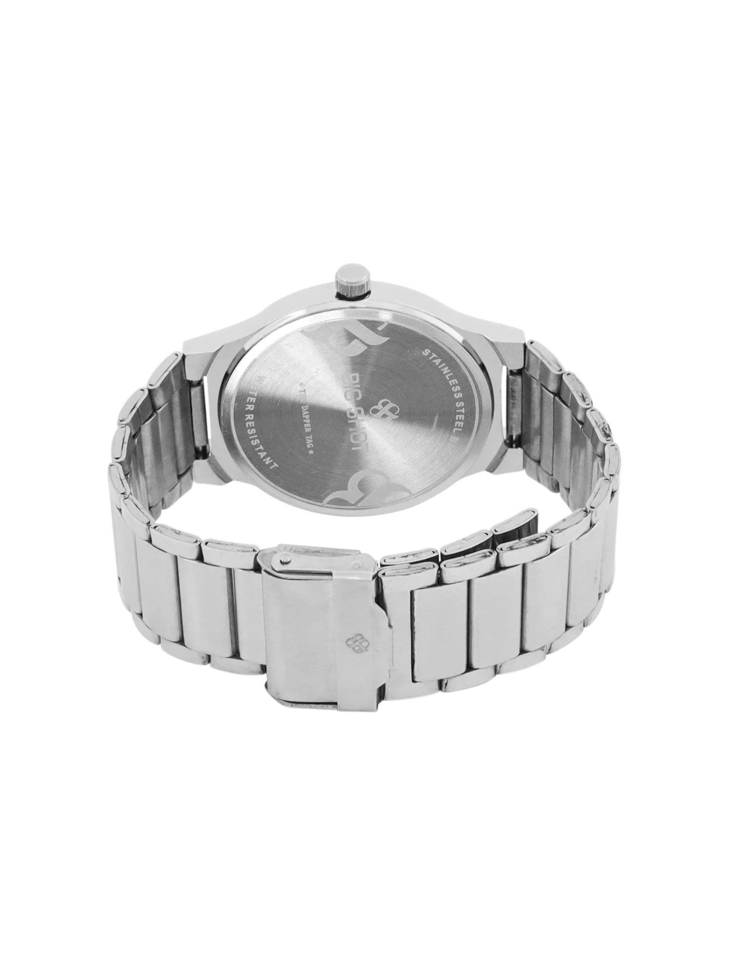 Men’s Grey Textured Dial with Silver Stainless Steel Strap Analog Watch - BSM007A - Image 4