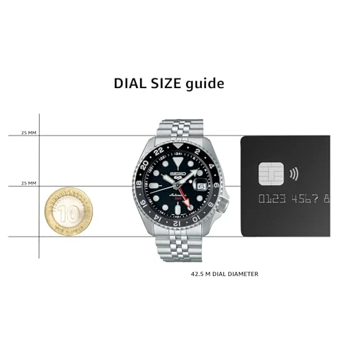 Analog Black Dial Silver Band Men's Stainless Steel Watch-SSK001K1 - Image 3