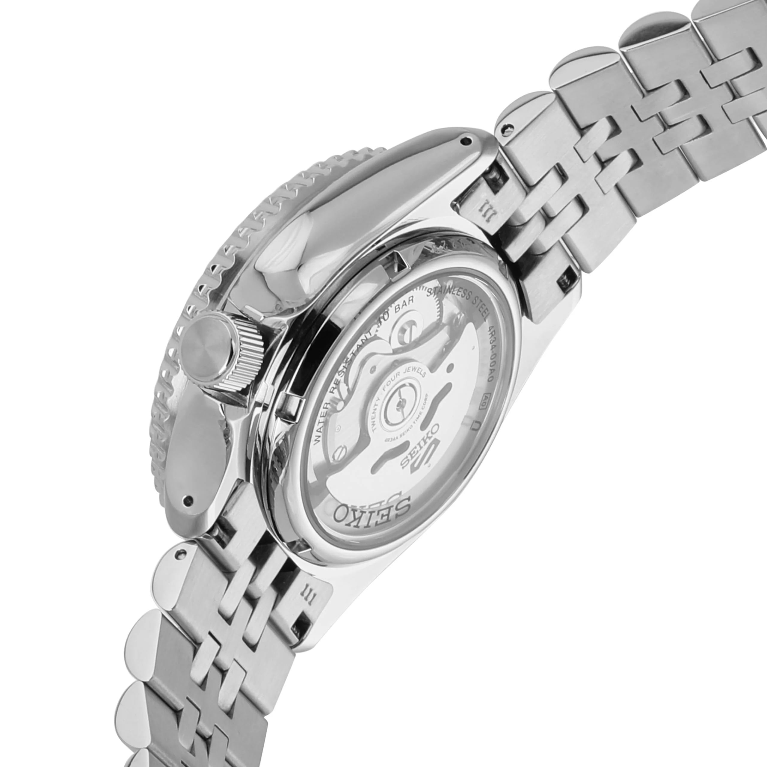 Analog Black Dial Silver Band Men's Stainless Steel Watch-SSK001K1 - Image 6