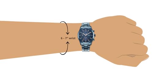 Analog Stainless Steel Watch Blue Dial and Band for Men -1805QM01 - Image 3