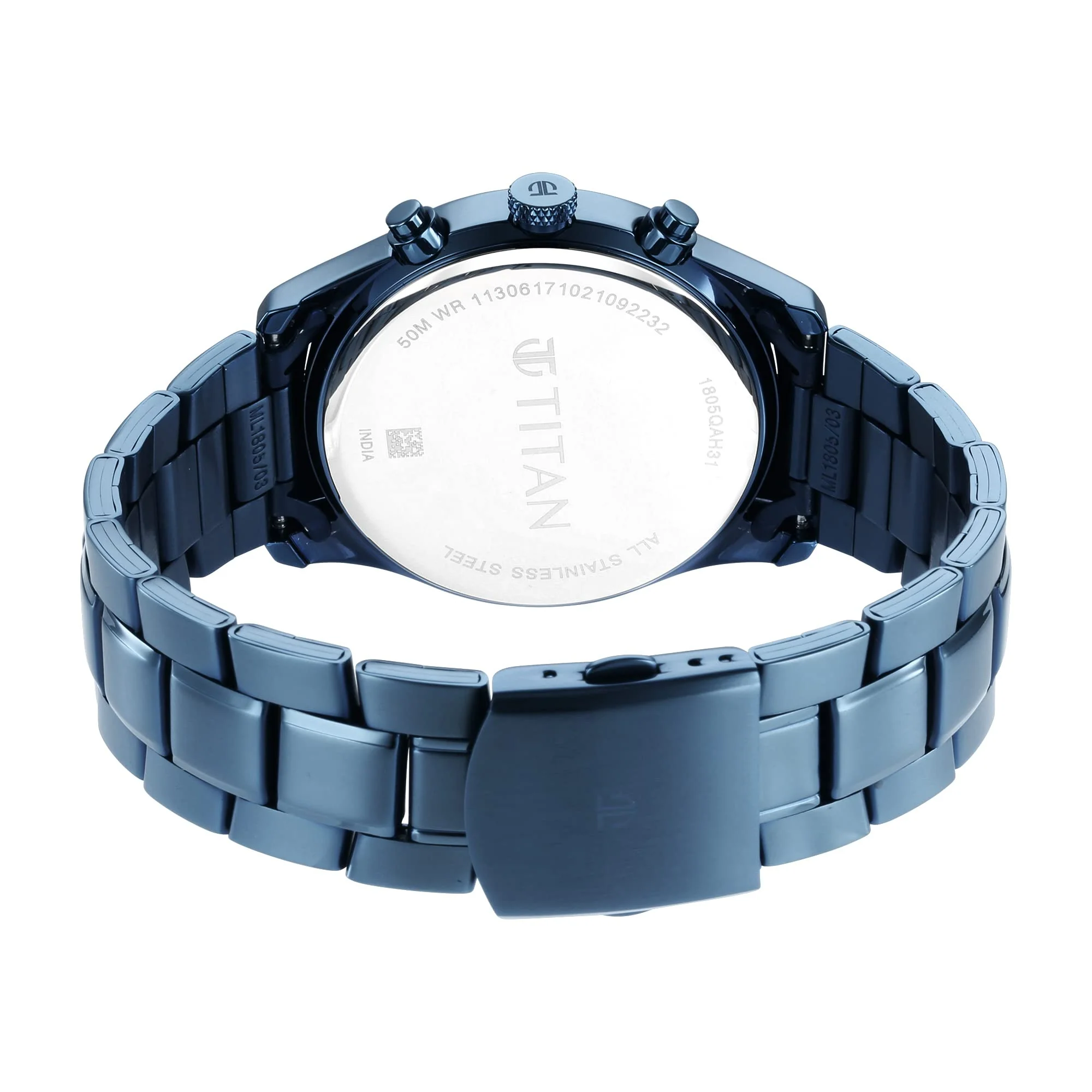 Analog Stainless Steel Watch Blue Dial and Band for Men -1805QM01 - Image 7