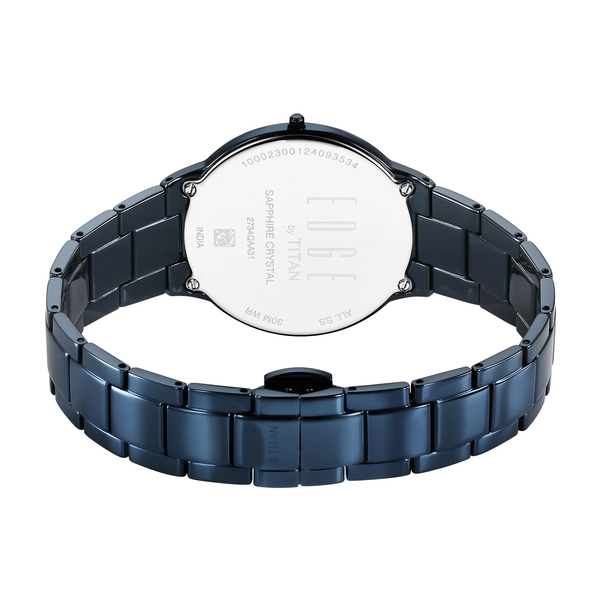 Analog Blue Dial Women's Watch-2734Qm02, Band Color-Blue Stainless Steel - Image 2