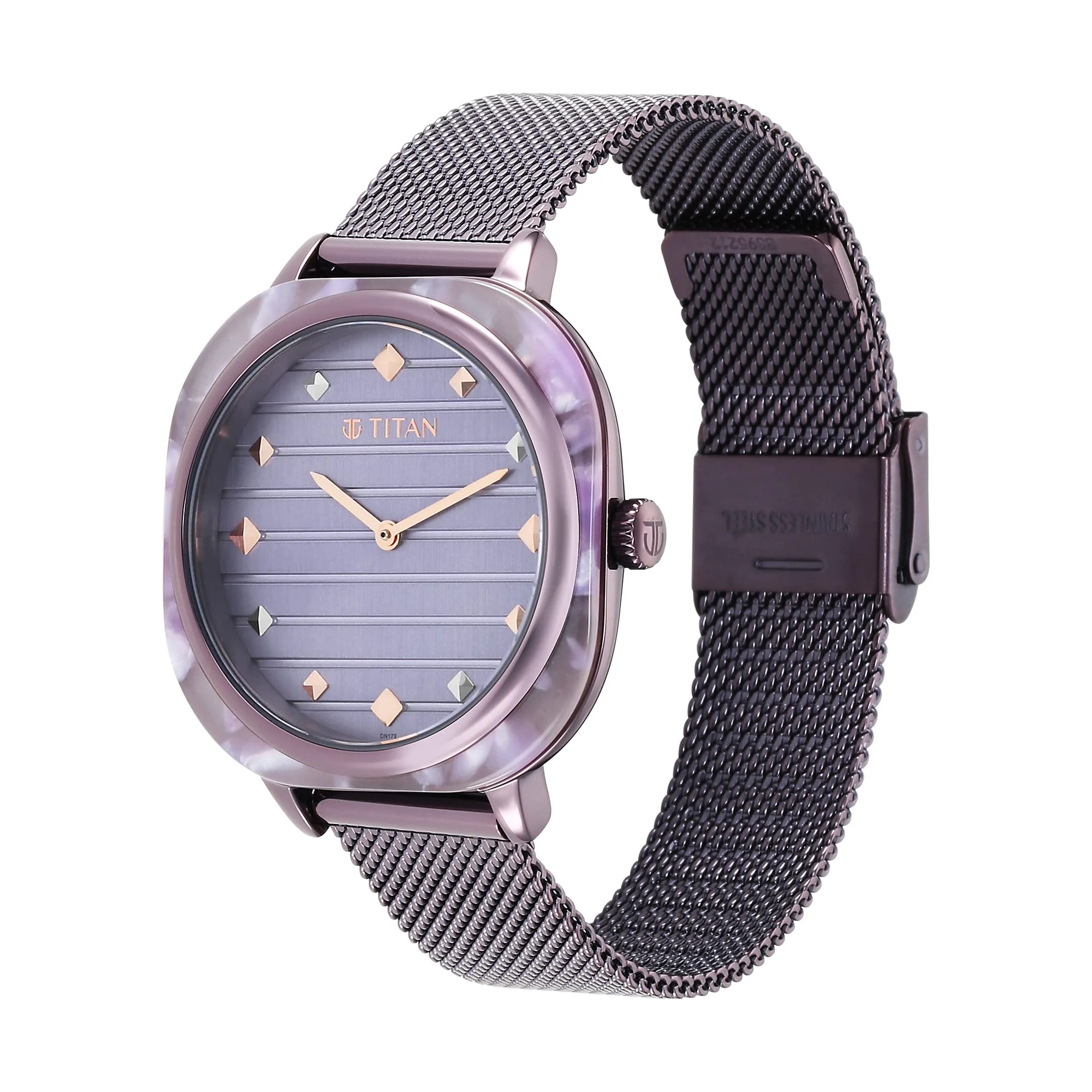 Analog Purple Dial Watch-95212Km02, Band Color-Purple - Image 5