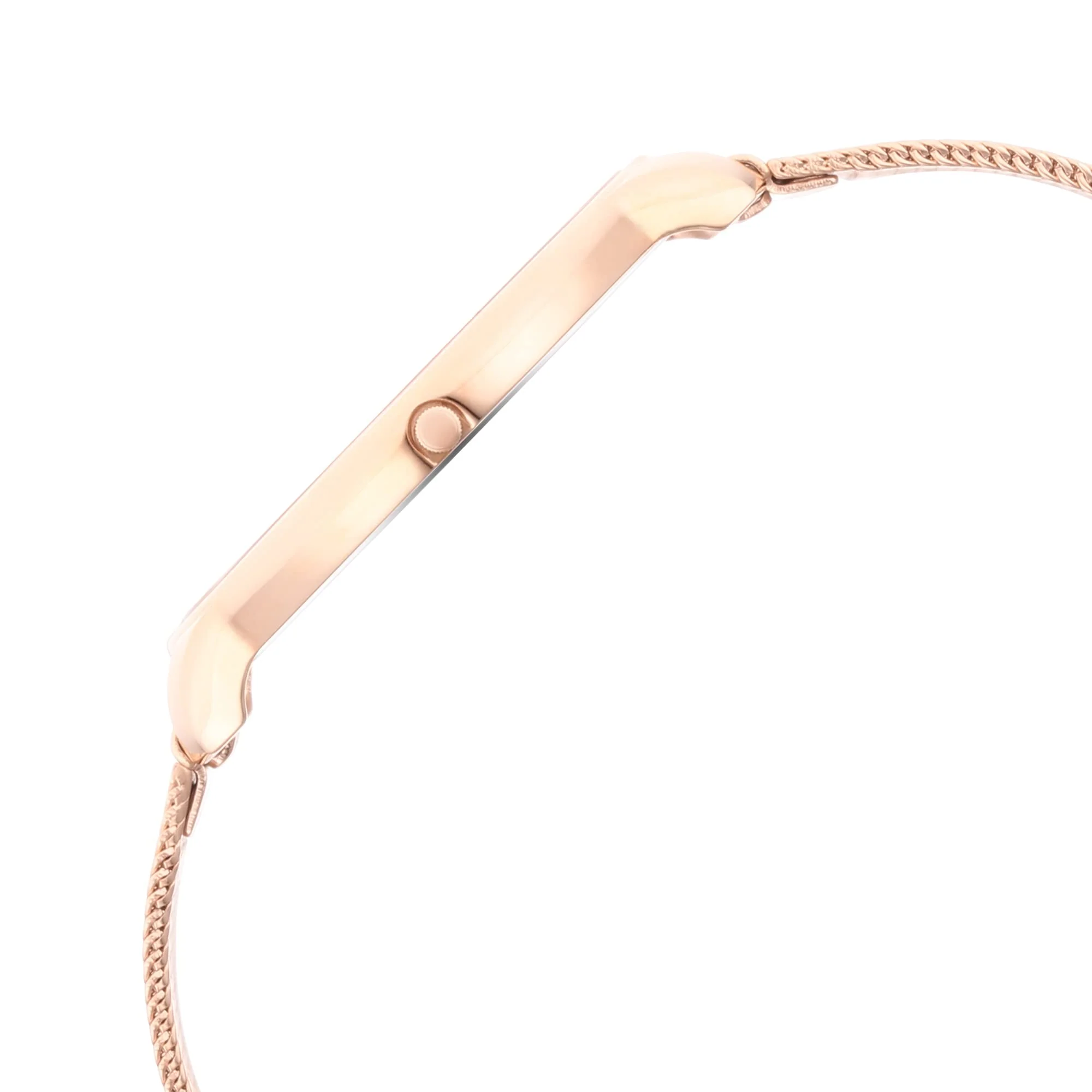 Analog Women Stainless Steel Ladies Edge Silver Dial Watch-2654Wm01/Nr2654Wm01, Band Color-Rose Gold - Image 4