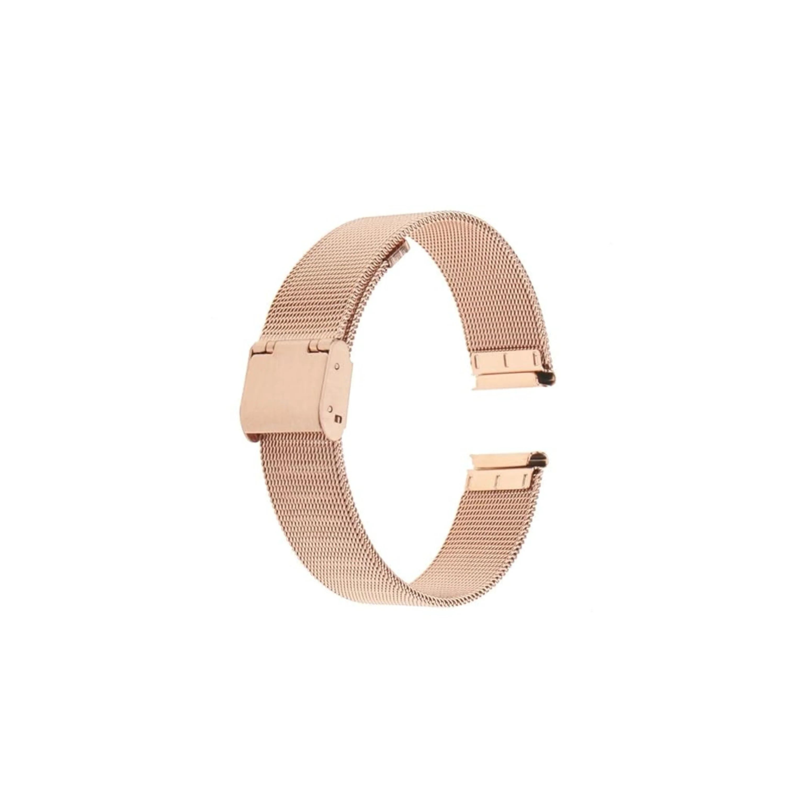 Unisex Stainless Steel Rose Gold 16 mm Mesh Strap - Image 4
