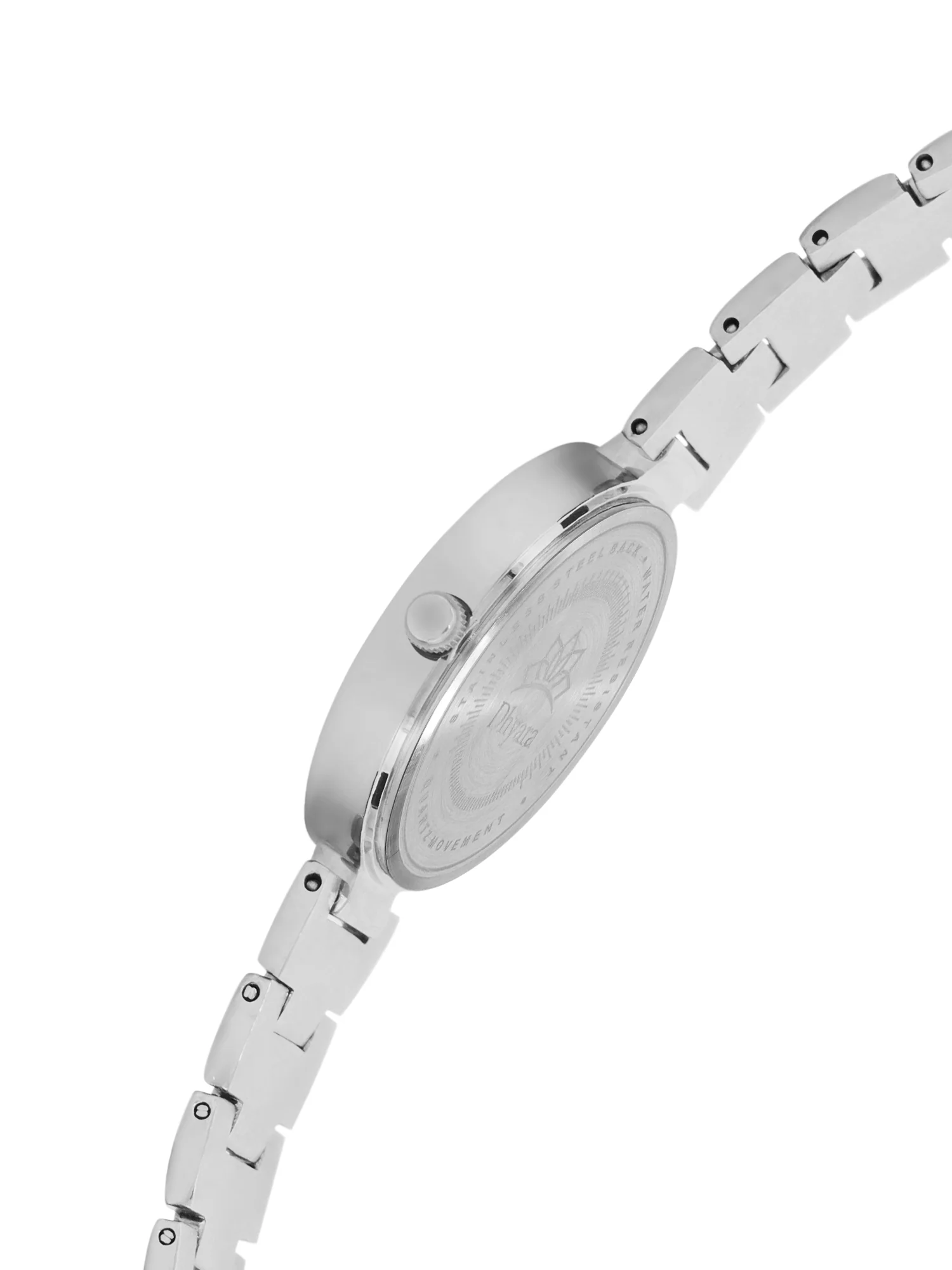 Women’s Black Dial Silver Bracelet Watch with Crystal Bezel - D004A - Image 3