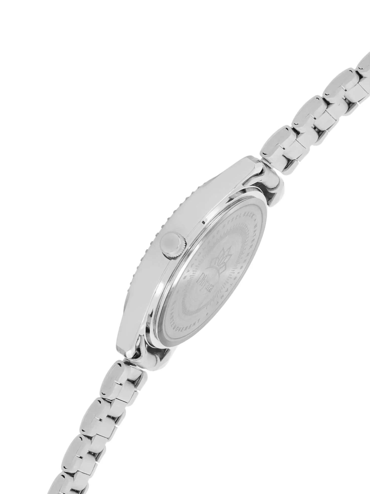 Women’s Silver Bracelet Watch with Crystal Bezel & Green Sunray Dial - D001A - Image 4